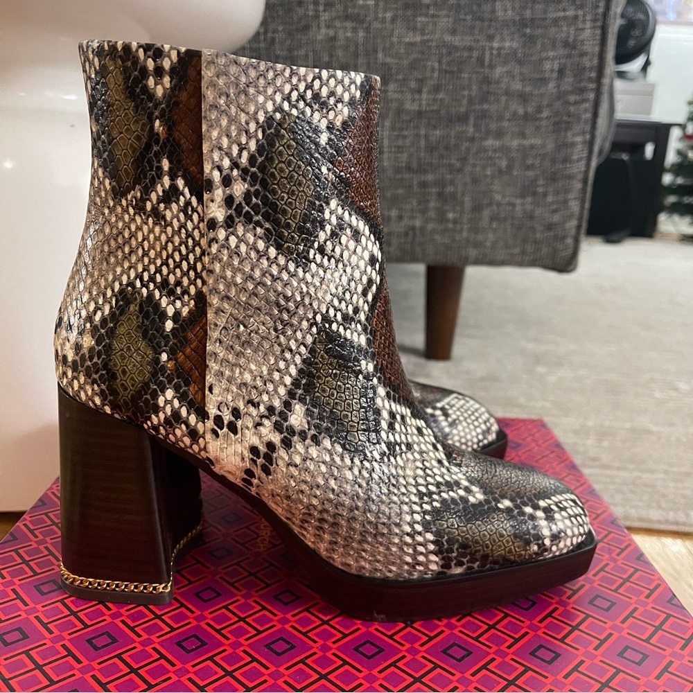 Tory Burch Ruby Snake Print Boots - image 6